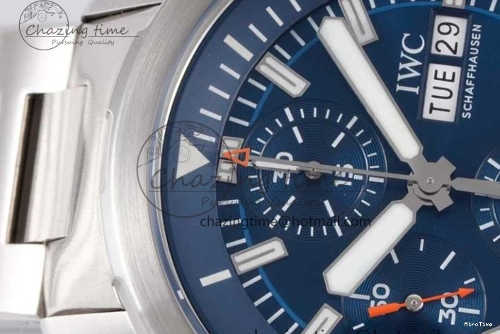 MIROTIME 0105 Aquatimer Chrono SS V6SF 1:1 Best Edition Blue Dial on SS Bracelet A Modern 7032